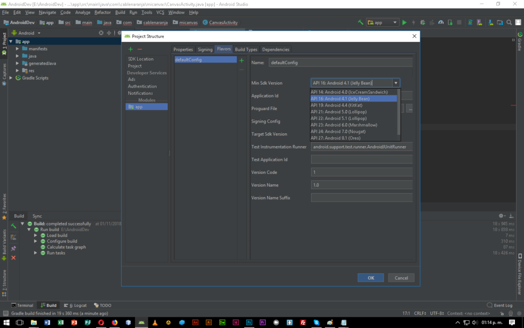 Como Cambiar API Minimo Android Studio, CableNaranja