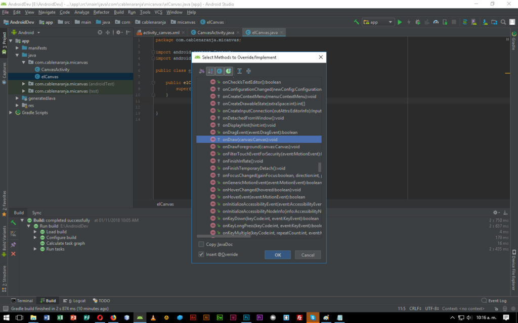 Como Crear Canvas Android Studio, CableNaranja