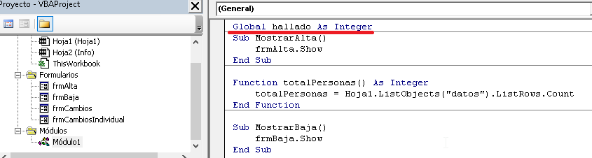 Como crear un CRUD en Excel con VBA