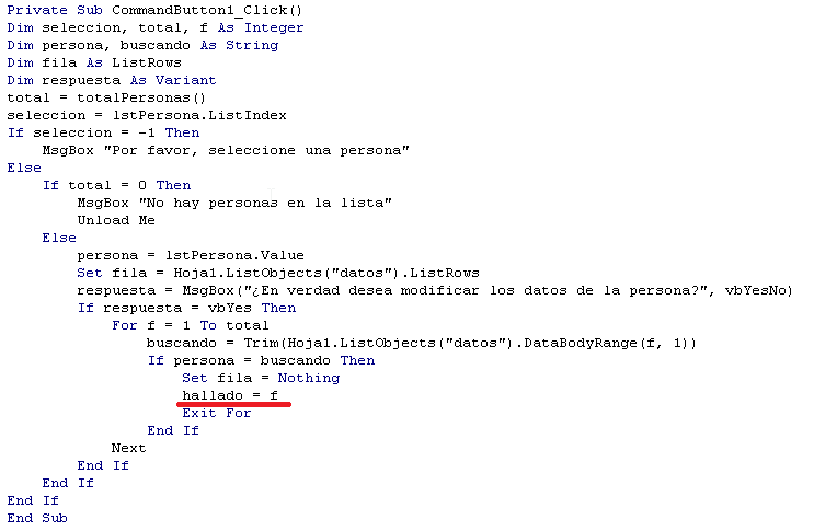 Como crear un CRUD en Excel con VBA