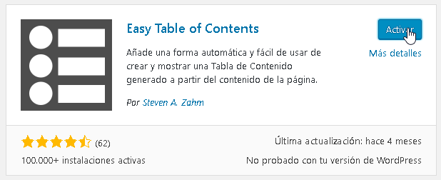 Como crear tablas de contenidos en WordPress con el plugin Easy-Table of Contents - CableNaranja