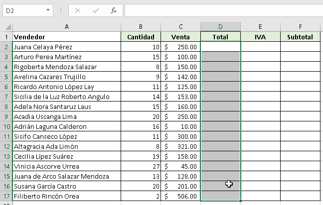 Creando fórmulas matriciales en Excel - CableNaranja