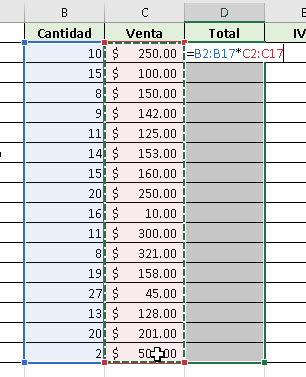 Creando fórmulas matriciales en Excel - CableNaranja