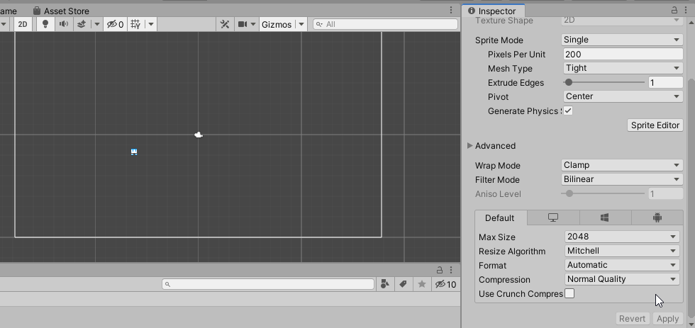 Como iniciar un proyecto 2D en Unity - CableNaranja