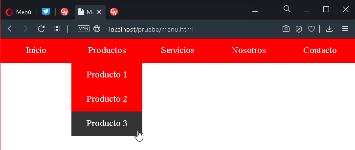 Como crear un menú drop down con puro CSS - CableNaranja