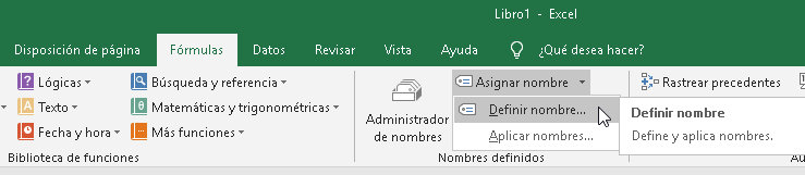 Manejo de nombres personalizados en Excel - CableNaranja