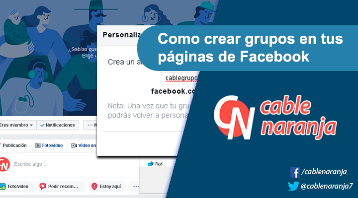 Como crear grupos en tus páginas de Facebook - CableNaranja