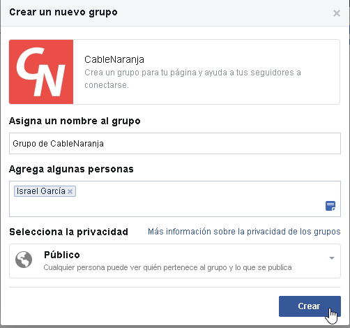 Como crear grupos en tus páginas de Facebook - CableNaranja