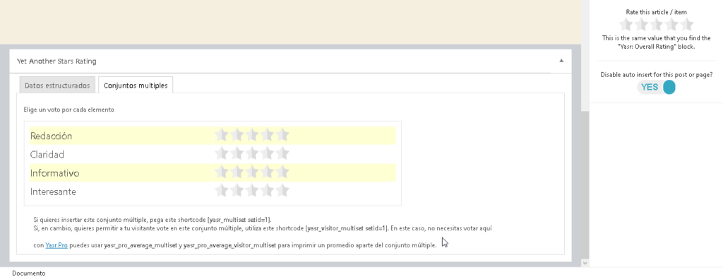 Puntua las entradas de tu #Wordpress con Yet Another Stars Rating - CableNaranja