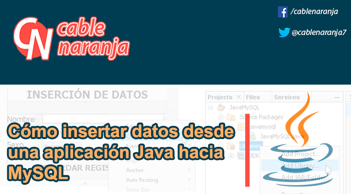 Cómo insertar datos desde una aplicación Java hacia MySQL - CableNaranja