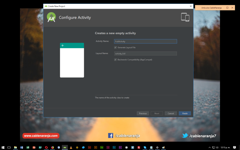 Cómo hacer fullscreen en Android Studio - CableNaranja