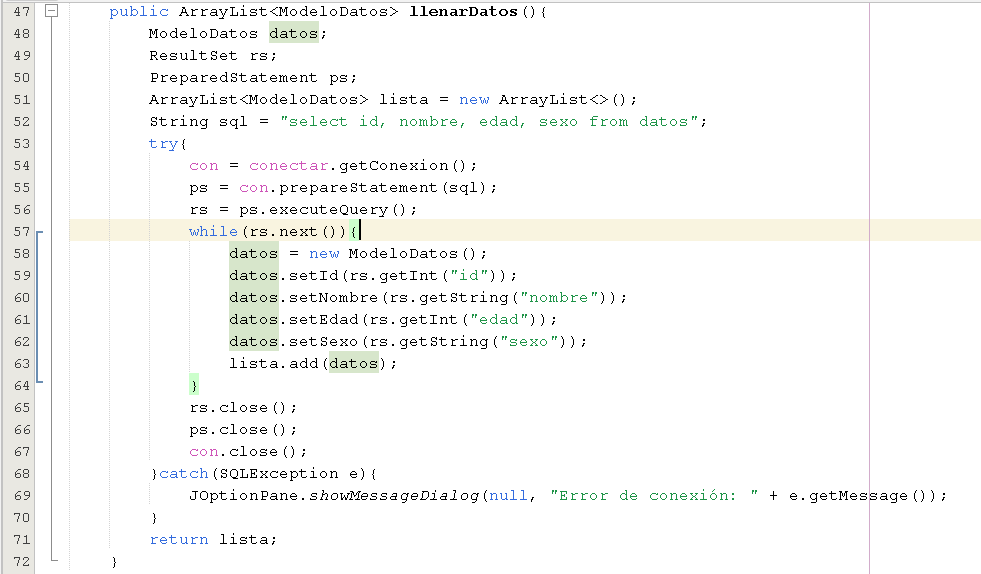 Cómo llenar un JTable con una tabla MySQL - CableNaranja