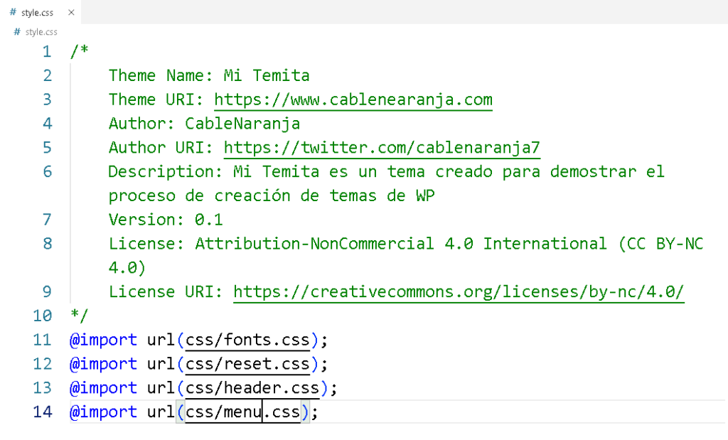 Creación de un tema de WordPress: El encabezado - CableNaranja