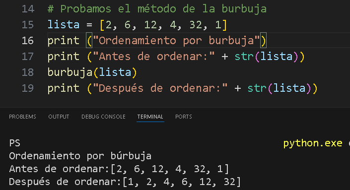 Métodos de Ordenamiento en Python - CableNaranja