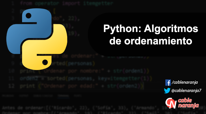 Algoritmos de Ordenamiento en Python - CableNaranja